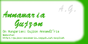 annamaria gujzon business card